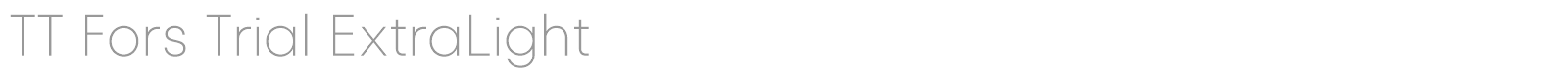 TT Fors font preview